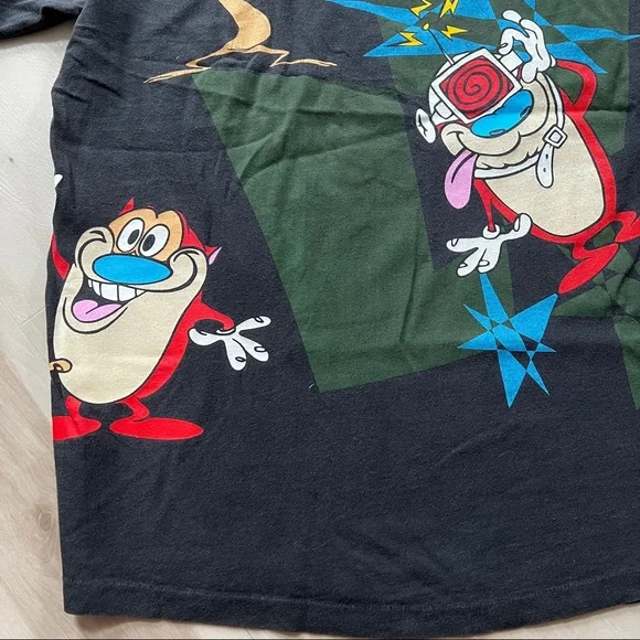 Authentic Vintage Ren & Stimpy All Over Print T-Shirt Sz XL  Perfect condition - Picture 8 of 10